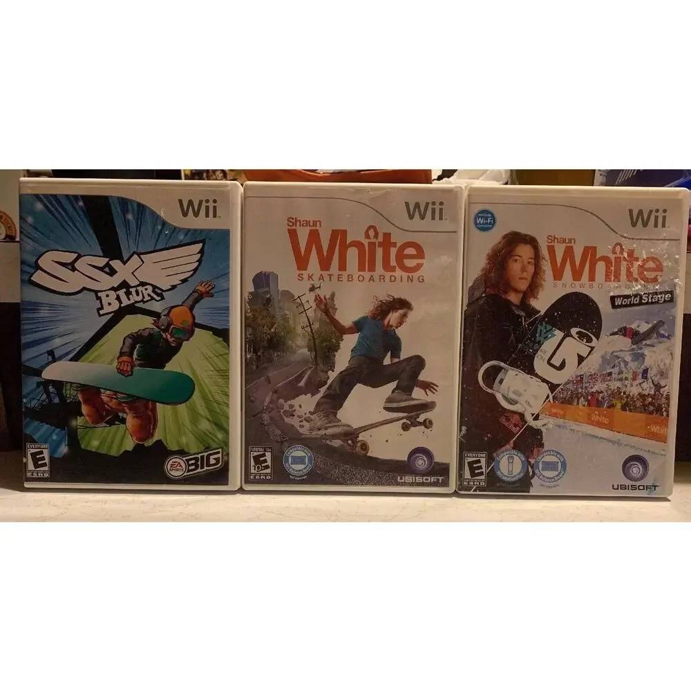 Shaun White Snowboarding World Stage , Skateboarding & SSX Blur Nintendo Wii Lot